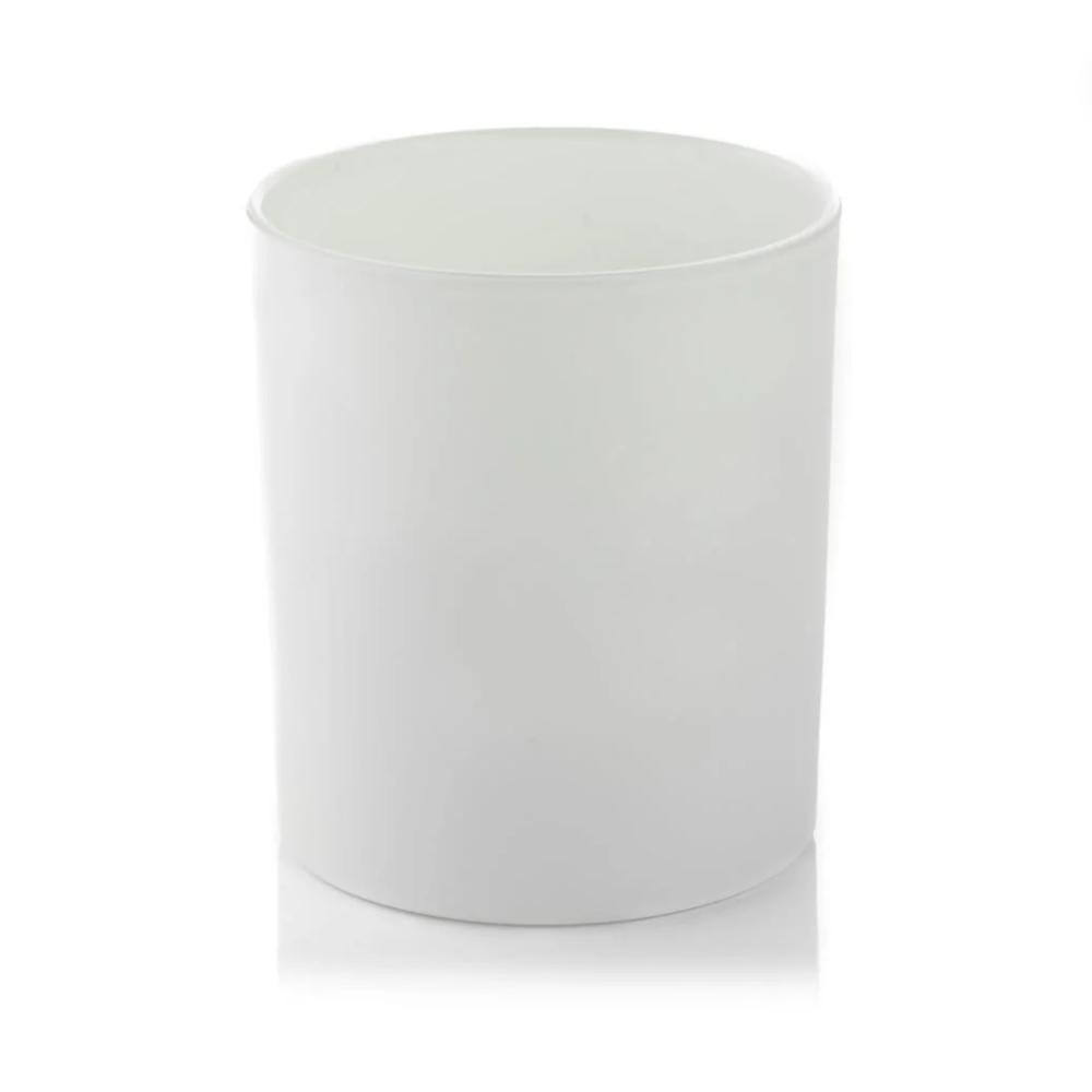 Candle Jar - Matt White Classic Italian Glass 30cl
