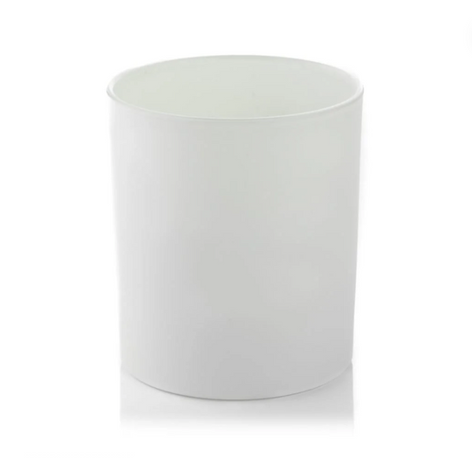 Candle Jar - Matt White Classic Italian Glass 30cl